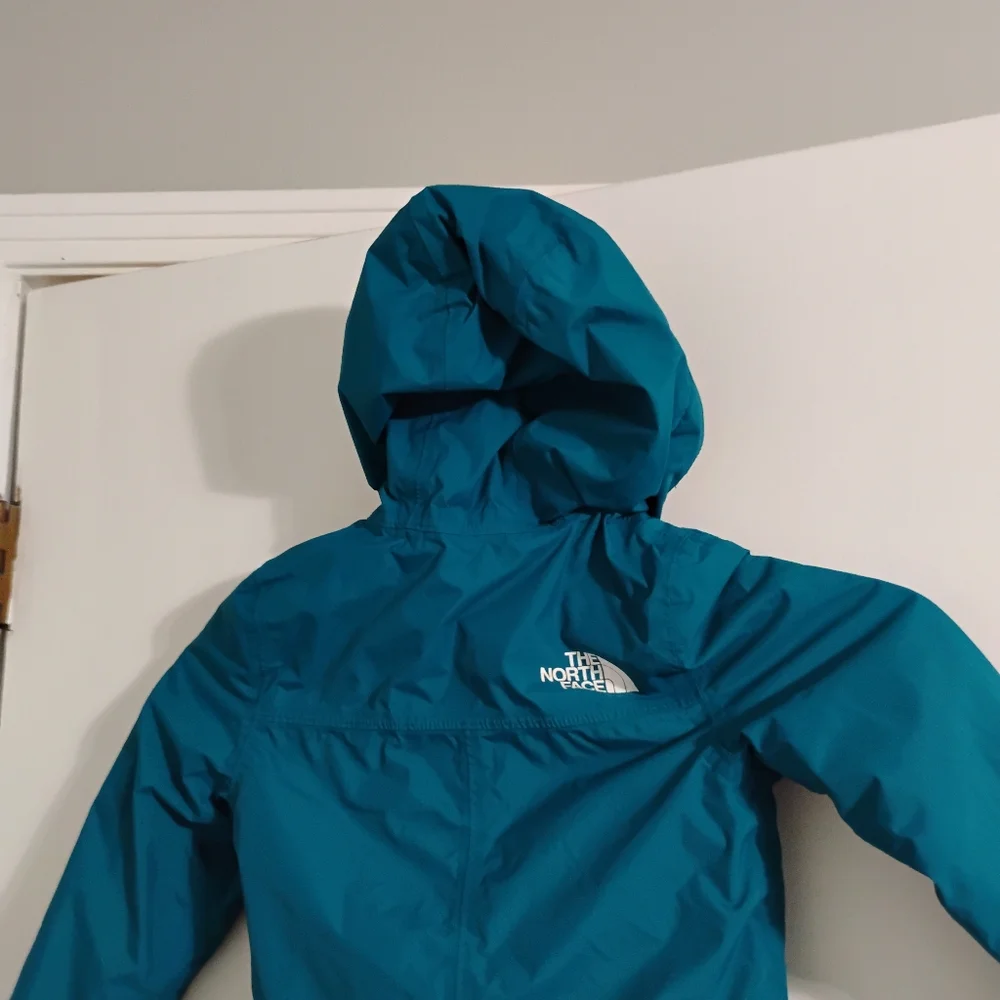 The North Face Girls Warm Storm Fleece Lined Hooded Rain Jacket Sz 5